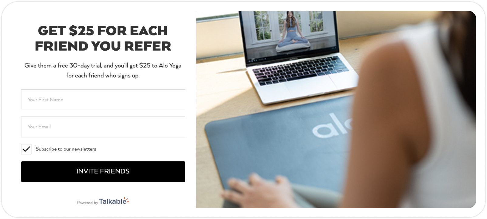 Referral Campaigns We Love Stuart Weitzman_Alo Moves referral program