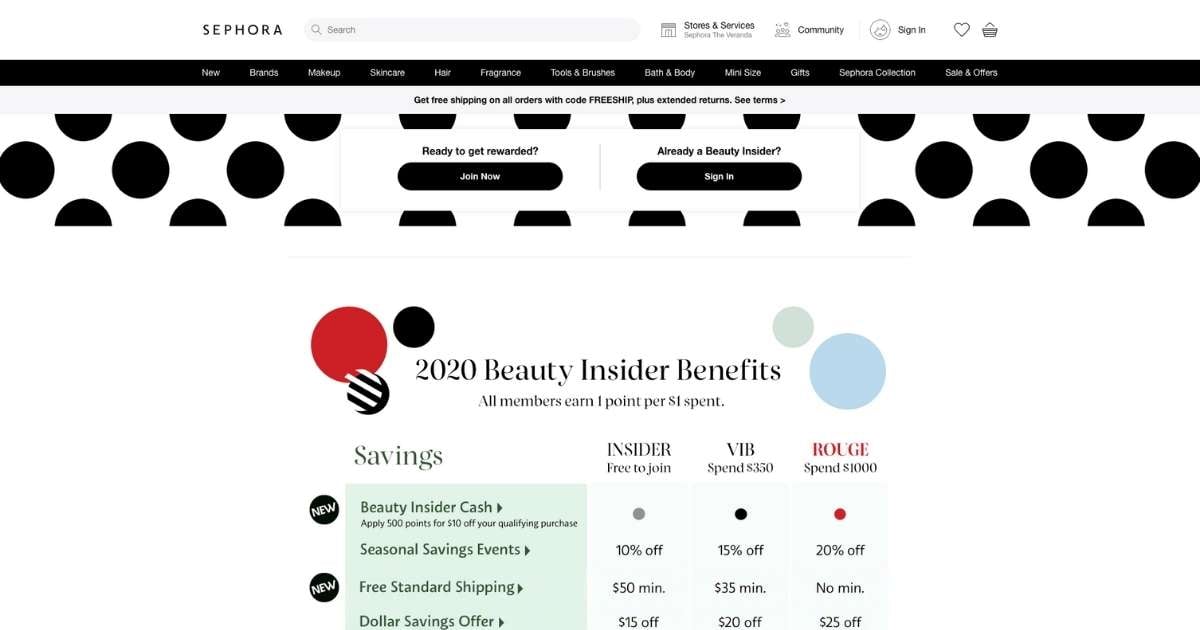 sephora rewards program