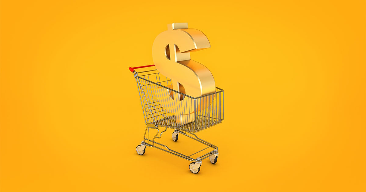 Dollar Sign in Shopping Cart