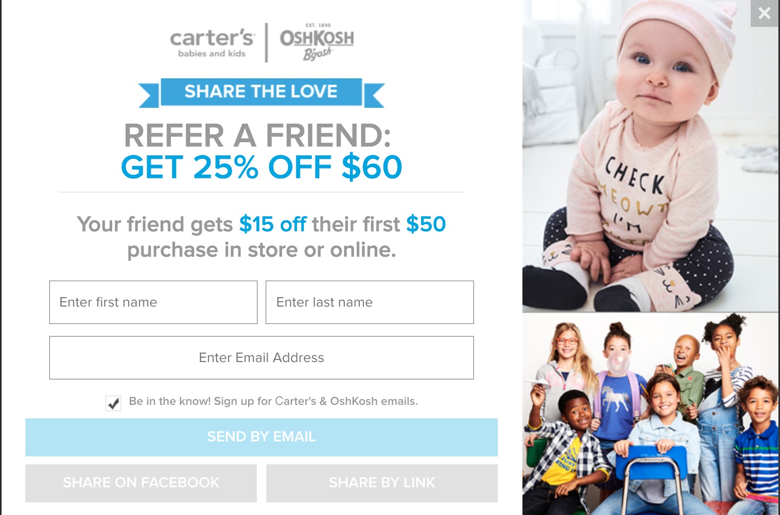 Talkable Back-to-School campaign for Carter's 