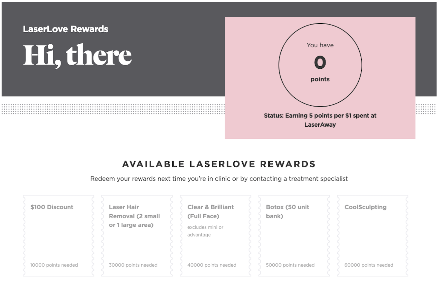 laser away loyalty program